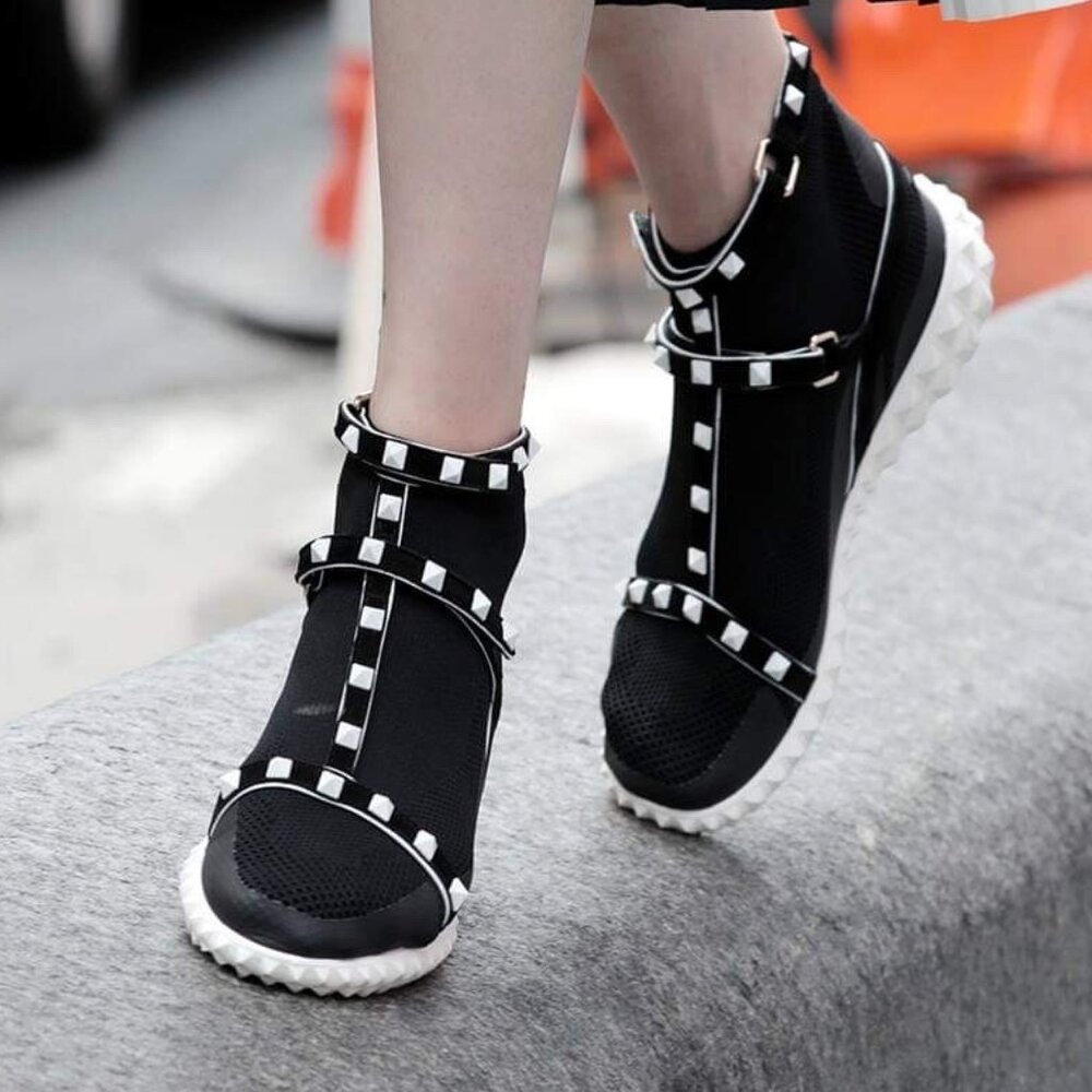 Valentino Garavani Black Rocktsud Bodytech Sneakers EU 39